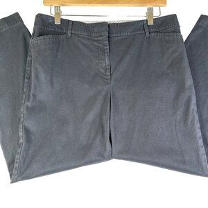 Talbots Womens Pants 8 Black Perfect Crop Midrise Capri Pants Chinos Career‎